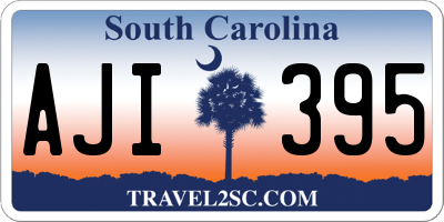 SC license plate AJI395