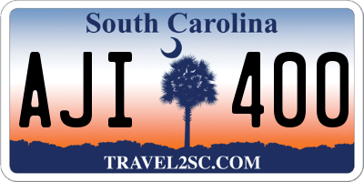 SC license plate AJI400