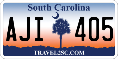 SC license plate AJI405