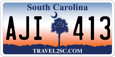 SC license plate AJI413
