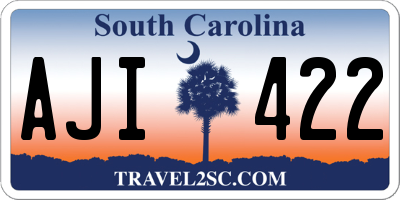 SC license plate AJI422