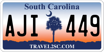 SC license plate AJI449