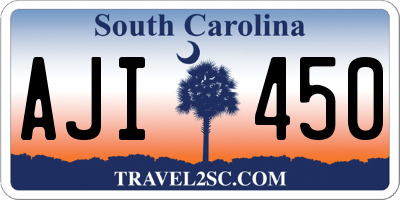 SC license plate AJI450