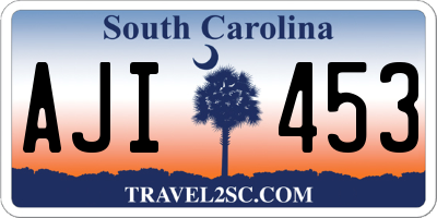SC license plate AJI453