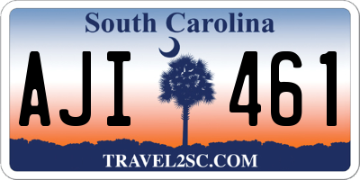 SC license plate AJI461