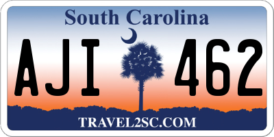 SC license plate AJI462