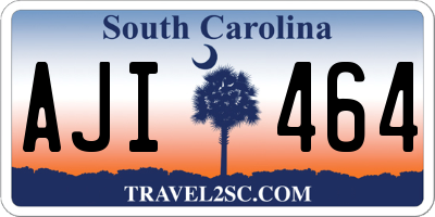 SC license plate AJI464