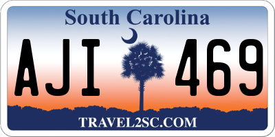 SC license plate AJI469