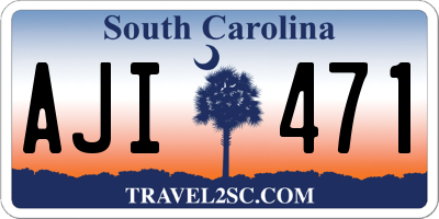 SC license plate AJI471