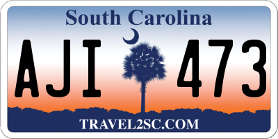 SC license plate AJI473