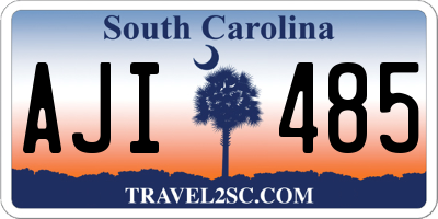 SC license plate AJI485