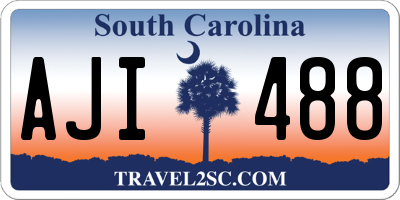 SC license plate AJI488