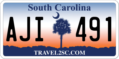 SC license plate AJI491