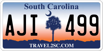 SC license plate AJI499