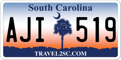 SC license plate AJI519