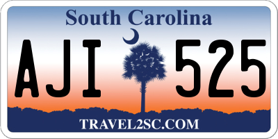 SC license plate AJI525