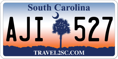 SC license plate AJI527