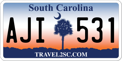 SC license plate AJI531
