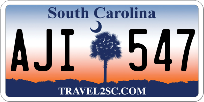 SC license plate AJI547