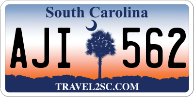 SC license plate AJI562