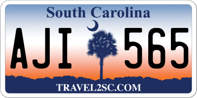 SC license plate AJI565