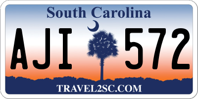SC license plate AJI572