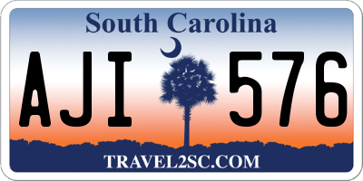 SC license plate AJI576