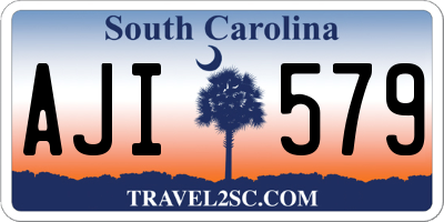 SC license plate AJI579