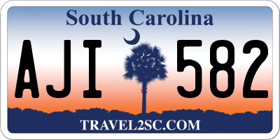SC license plate AJI582