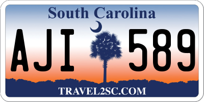 SC license plate AJI589