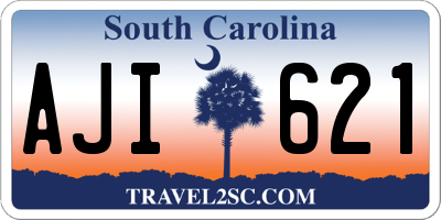 SC license plate AJI621