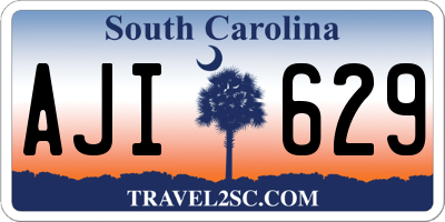 SC license plate AJI629