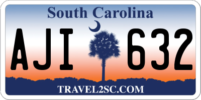 SC license plate AJI632