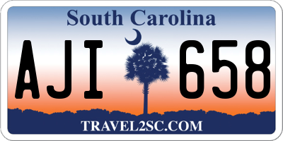 SC license plate AJI658