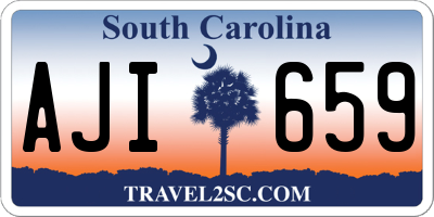 SC license plate AJI659