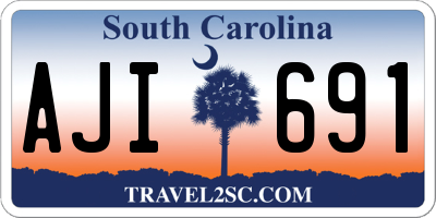 SC license plate AJI691