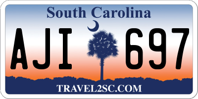 SC license plate AJI697