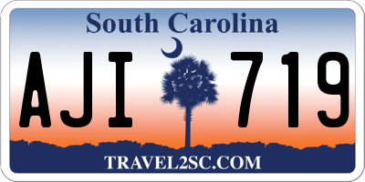 SC license plate AJI719