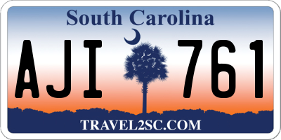 SC license plate AJI761