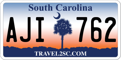 SC license plate AJI762