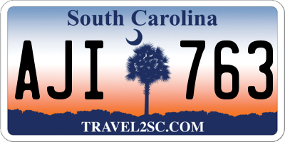 SC license plate AJI763