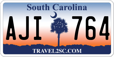 SC license plate AJI764