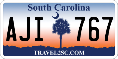 SC license plate AJI767