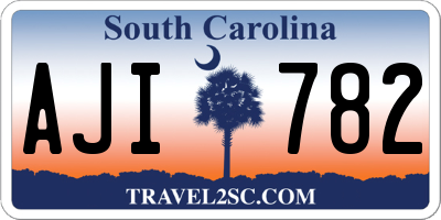 SC license plate AJI782