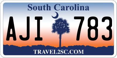 SC license plate AJI783