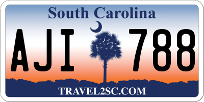 SC license plate AJI788