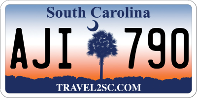 SC license plate AJI790