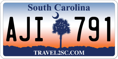 SC license plate AJI791
