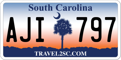 SC license plate AJI797