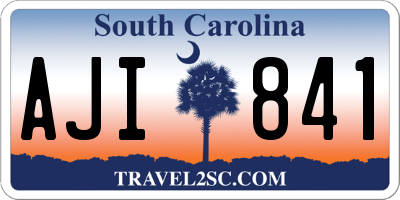 SC license plate AJI841